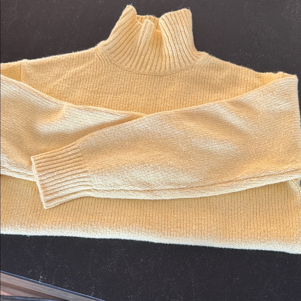 Uniqlo Soft Yellow Turtleneck Sweater